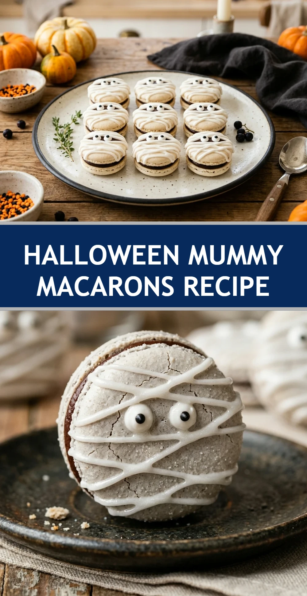 Halloween Mummy Macarons Recipe