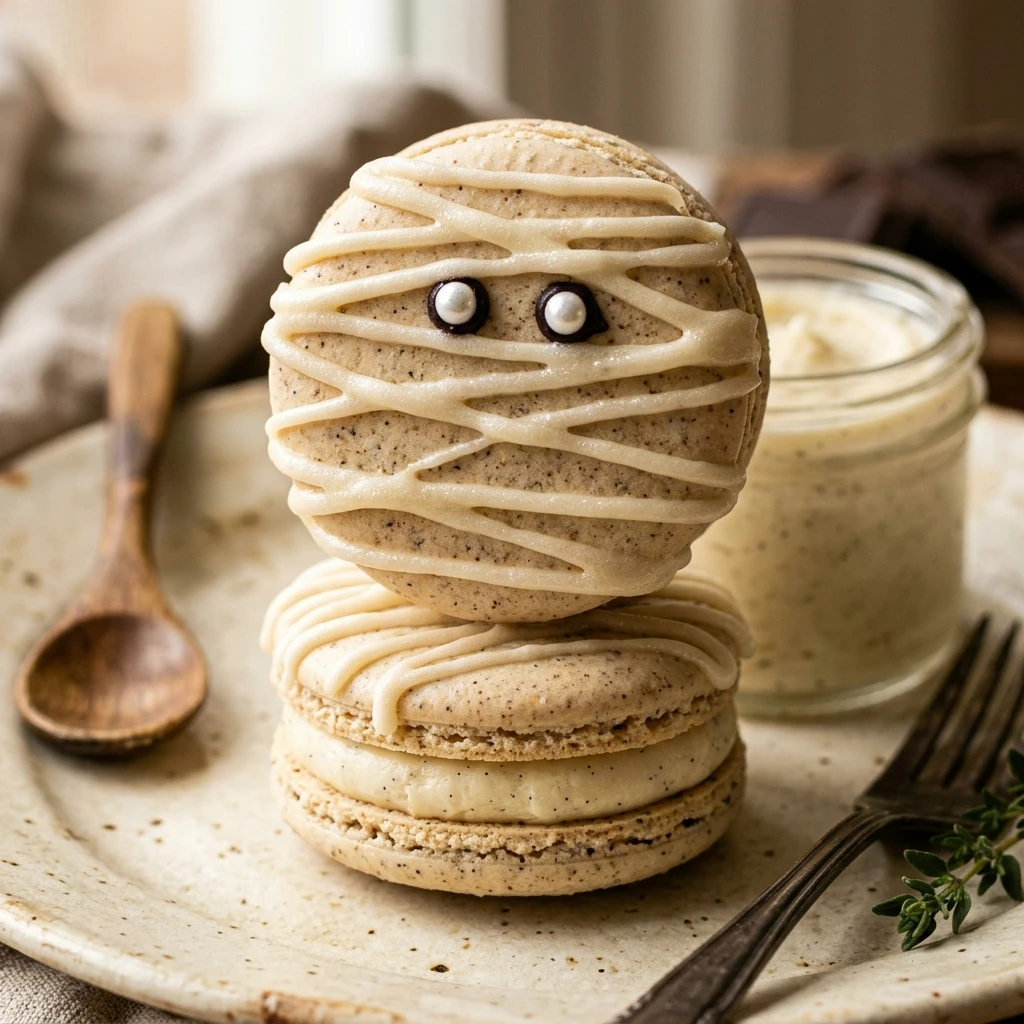 Halloween Mummy Macarons Recipe