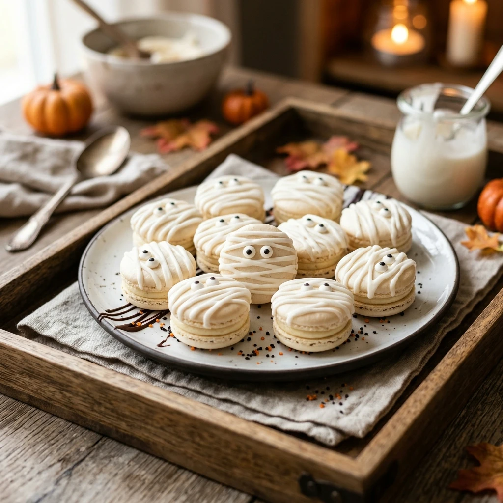 Halloween Mummy Macarons Recipe