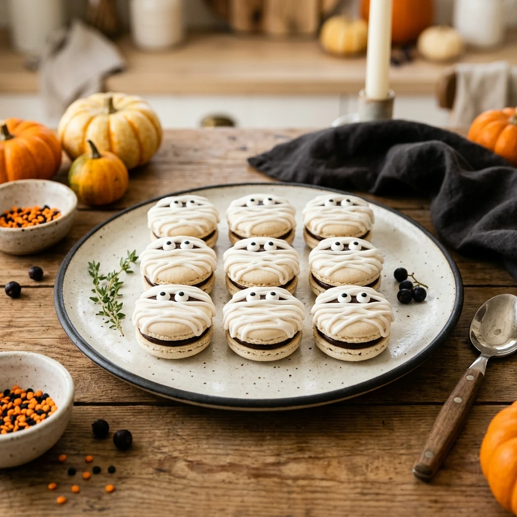 Halloween Mummy Macarons Recipe