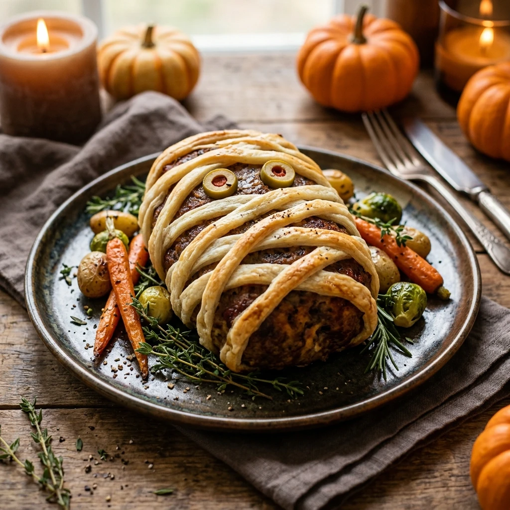 Halloween Mummy Meatloaf Recipe