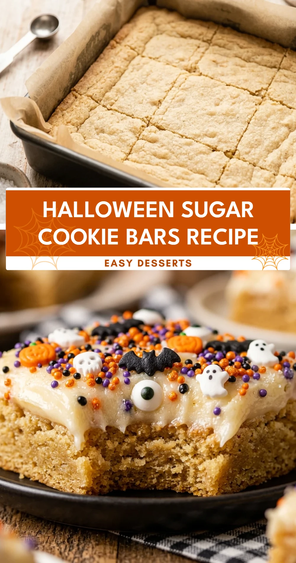 Halloween Sugar Cookie Bars Recipe