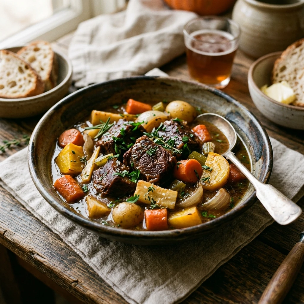 Harvest Beef Stew With Root Vegetables