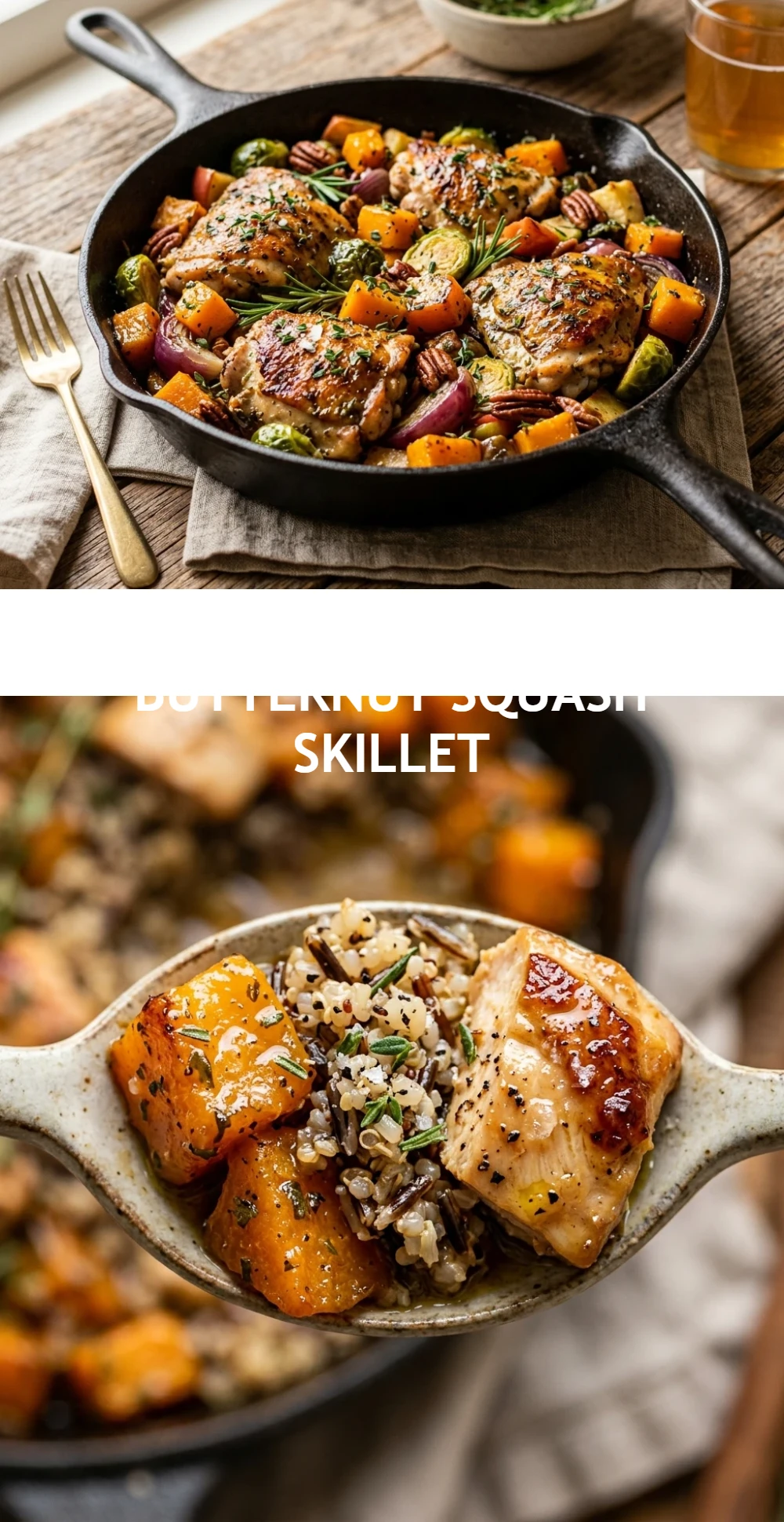 Harvest Chicken And Butternut Squash Skillet