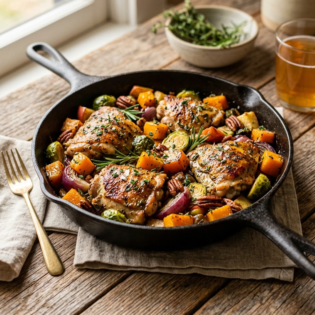 Harvest Chicken And Butternut Squash Skillet