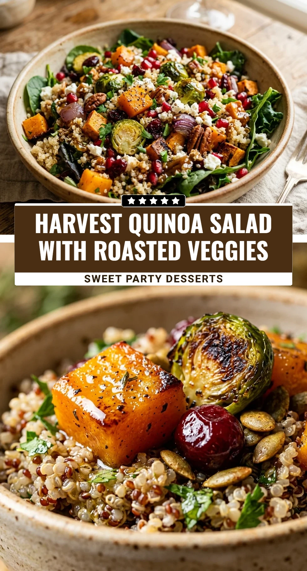 Harvest Quinoa Salad With Roasted Veggies