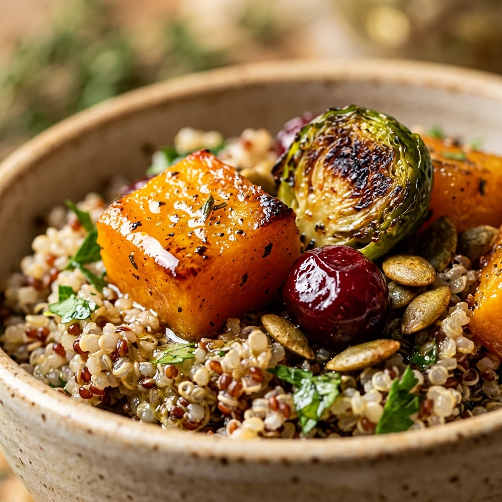 Harvest Quinoa Salad With Roasted Veggies