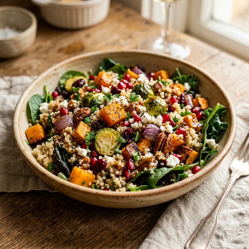 Harvest Quinoa Salad With Roasted Veggies