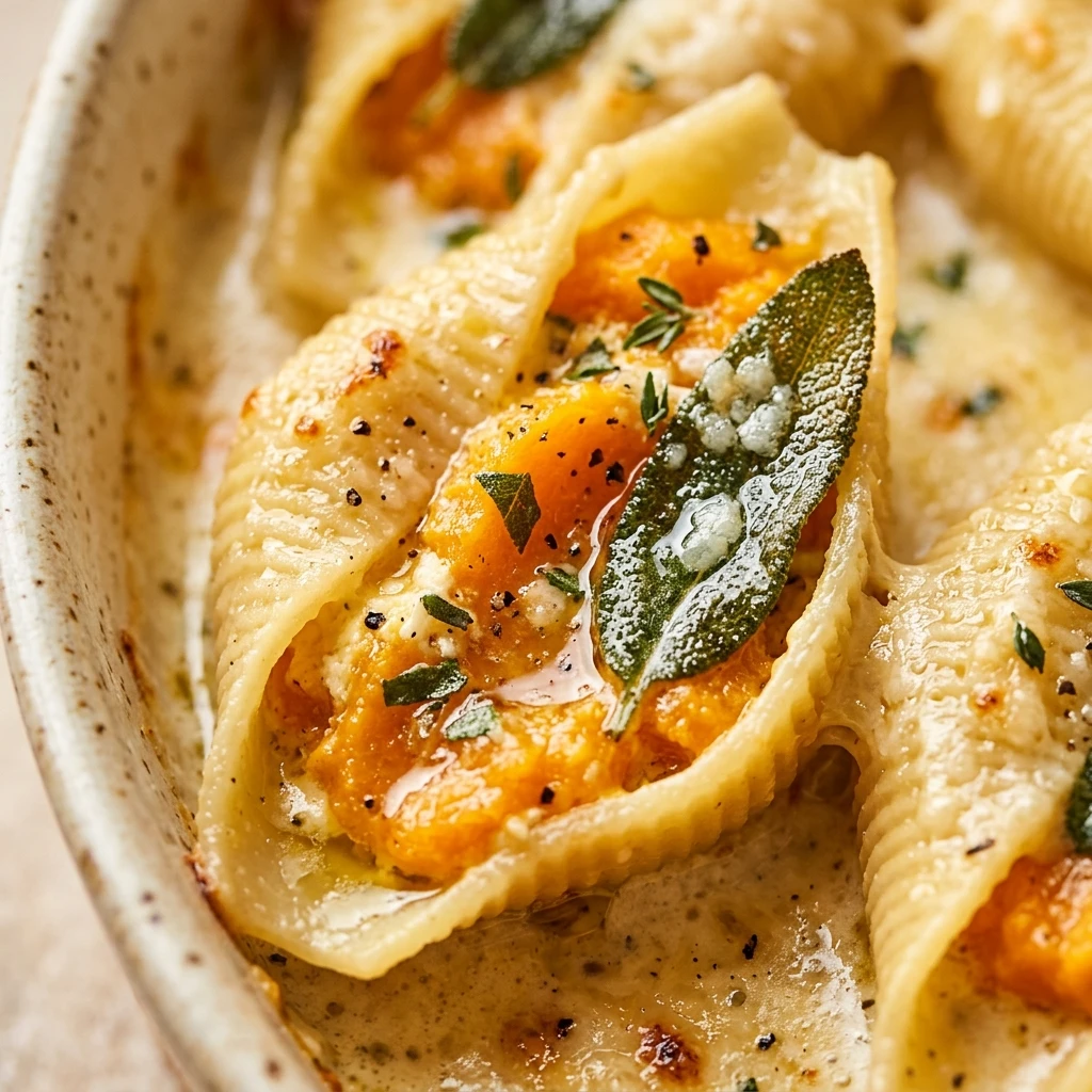 Healthy Butternut Squash Stuffed Shells With Sage