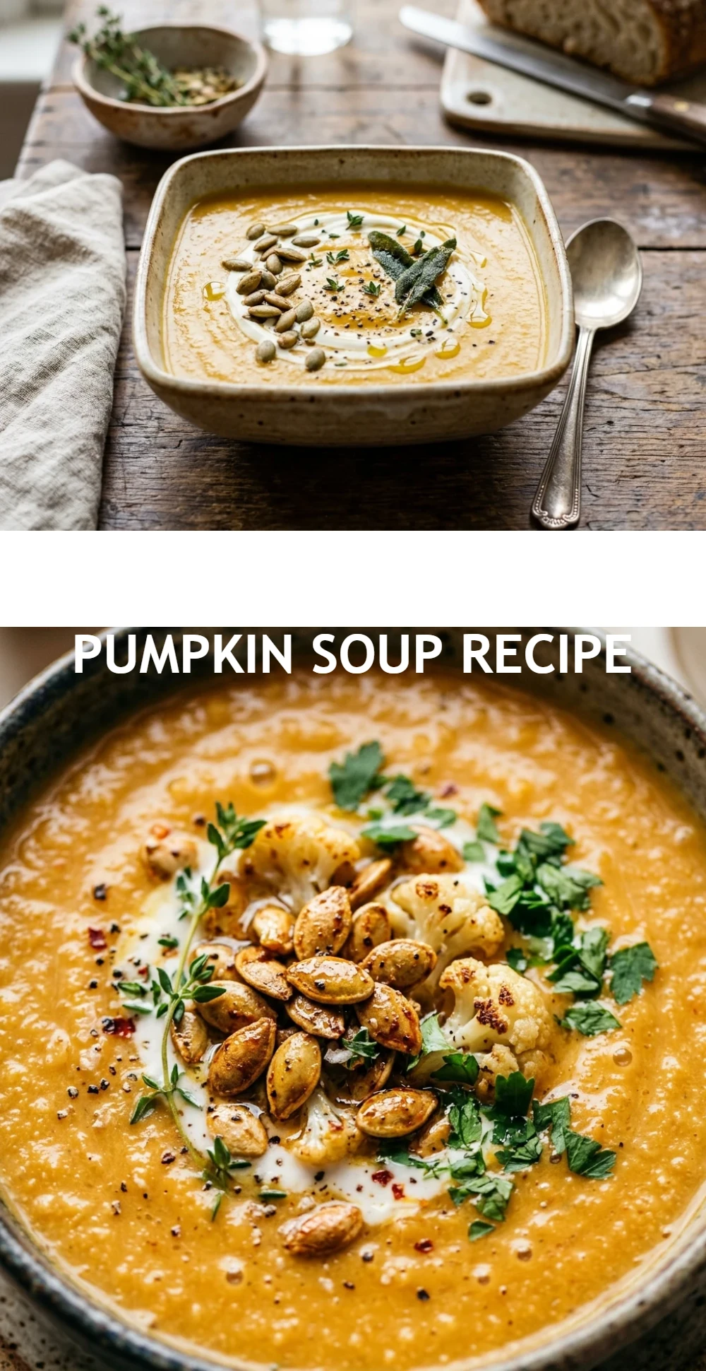Healthy Cauliflower Pumpkin Soup Recipe