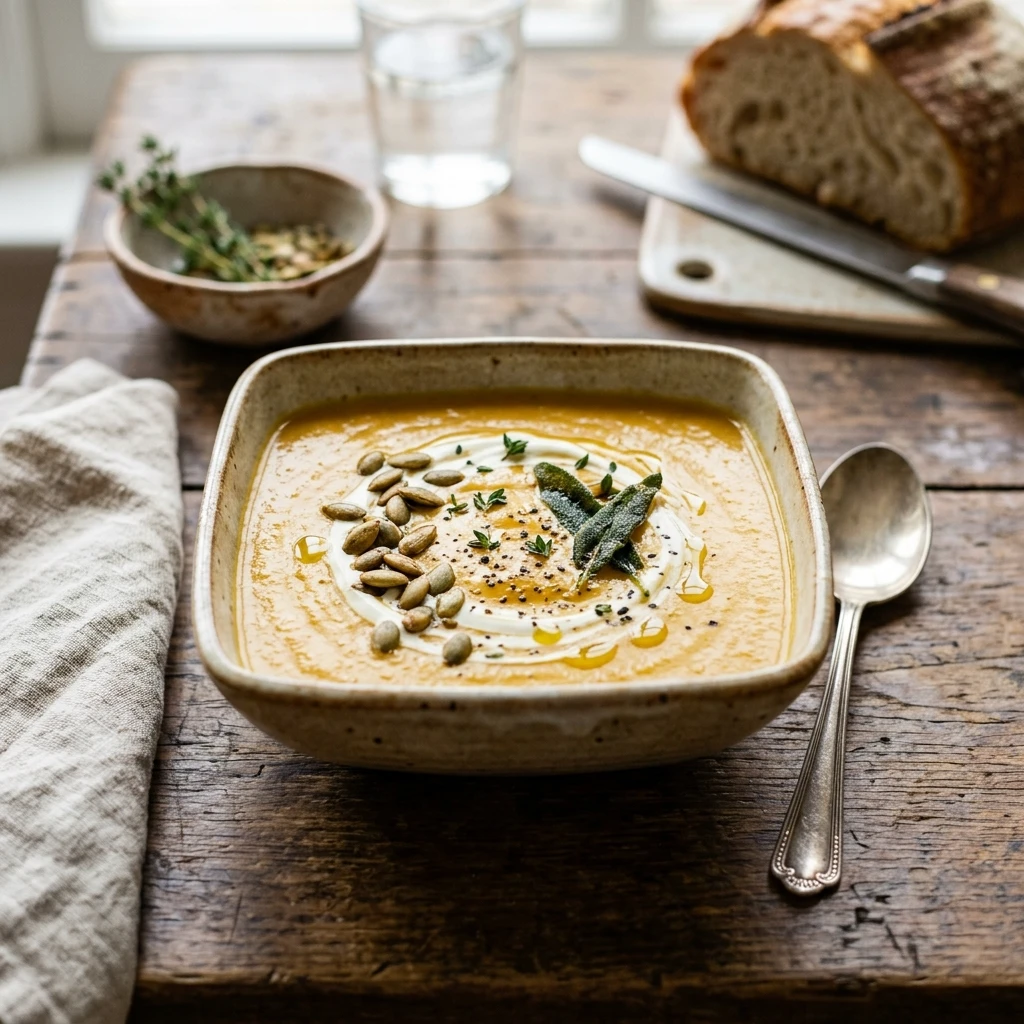 Healthy Cauliflower Pumpkin Soup Recipe