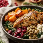 Healthy Fall Harvest Chicken And Butternut Bowl