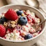 Healthy High Protein Cottage Cheese And Berry Parfait