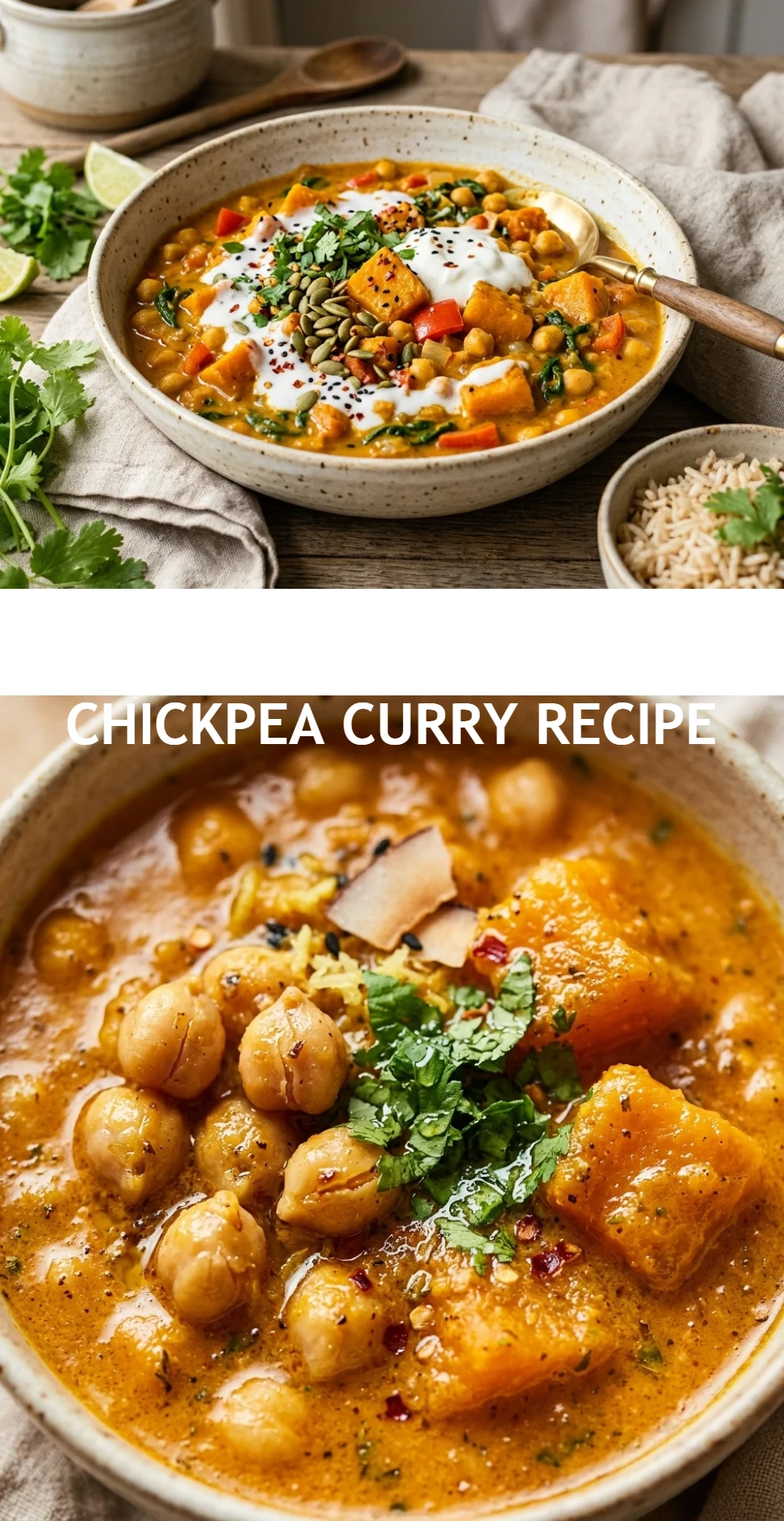 Healthy Pumpkin Chickpea Curry Recipe