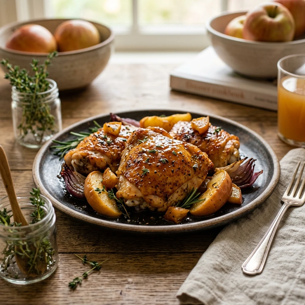 High Protein Apple Cider Glazed Chicken Thighs Recipe