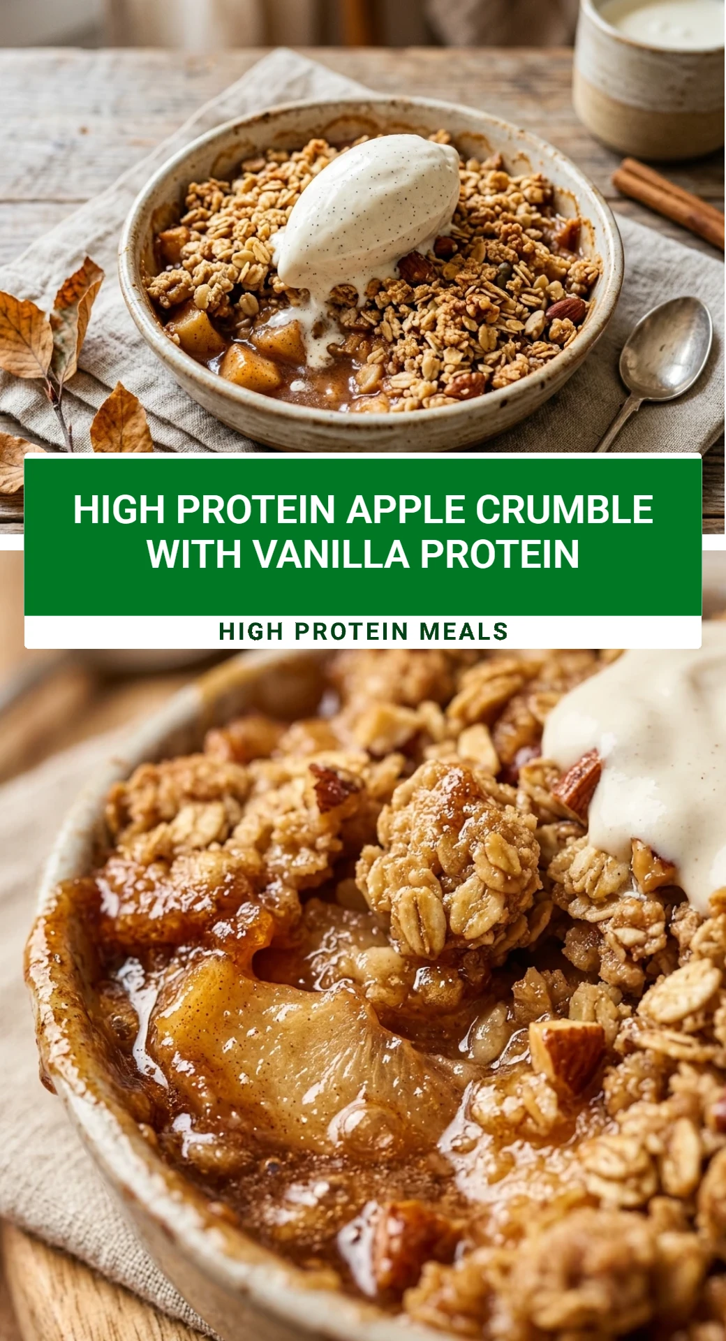 High Protein Apple Crumble With Vanilla Protein