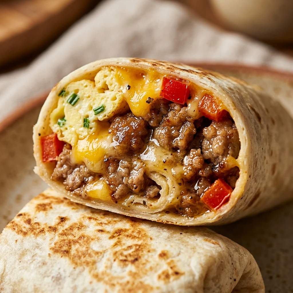 High Protein Breakfast Burritos Freezer Recipe