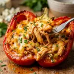 High Protein Buffalo Chicken Stuffed Peppers Recipe