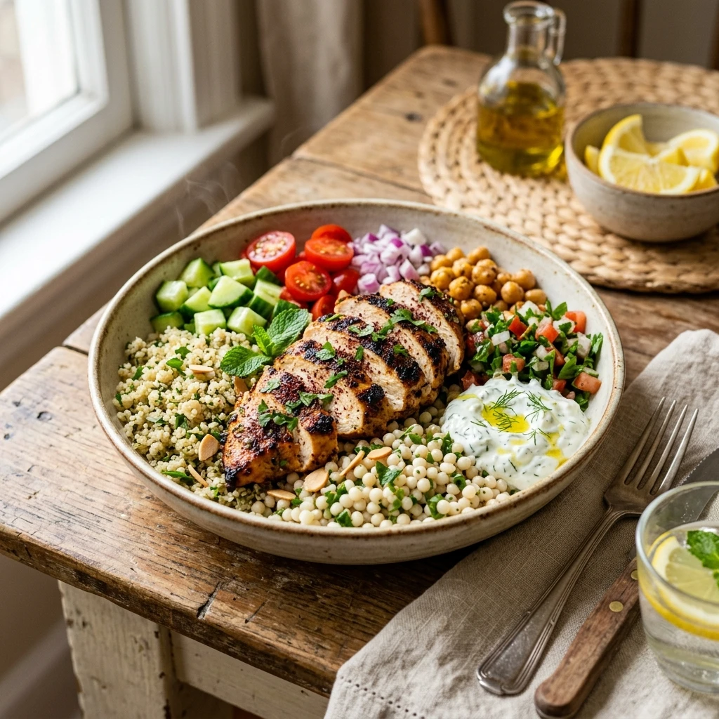 High Protein Chicken Shawarma Meal Prep Bowls Recipe