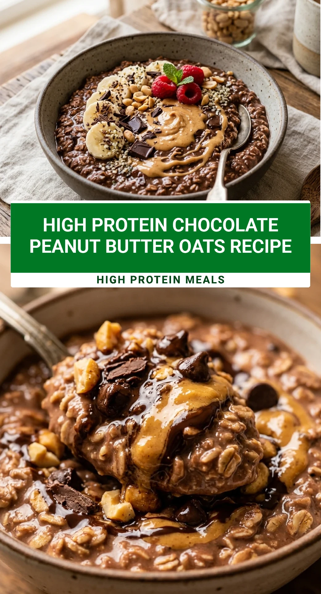 High Protein Chocolate Peanut Butter Oats Recipe