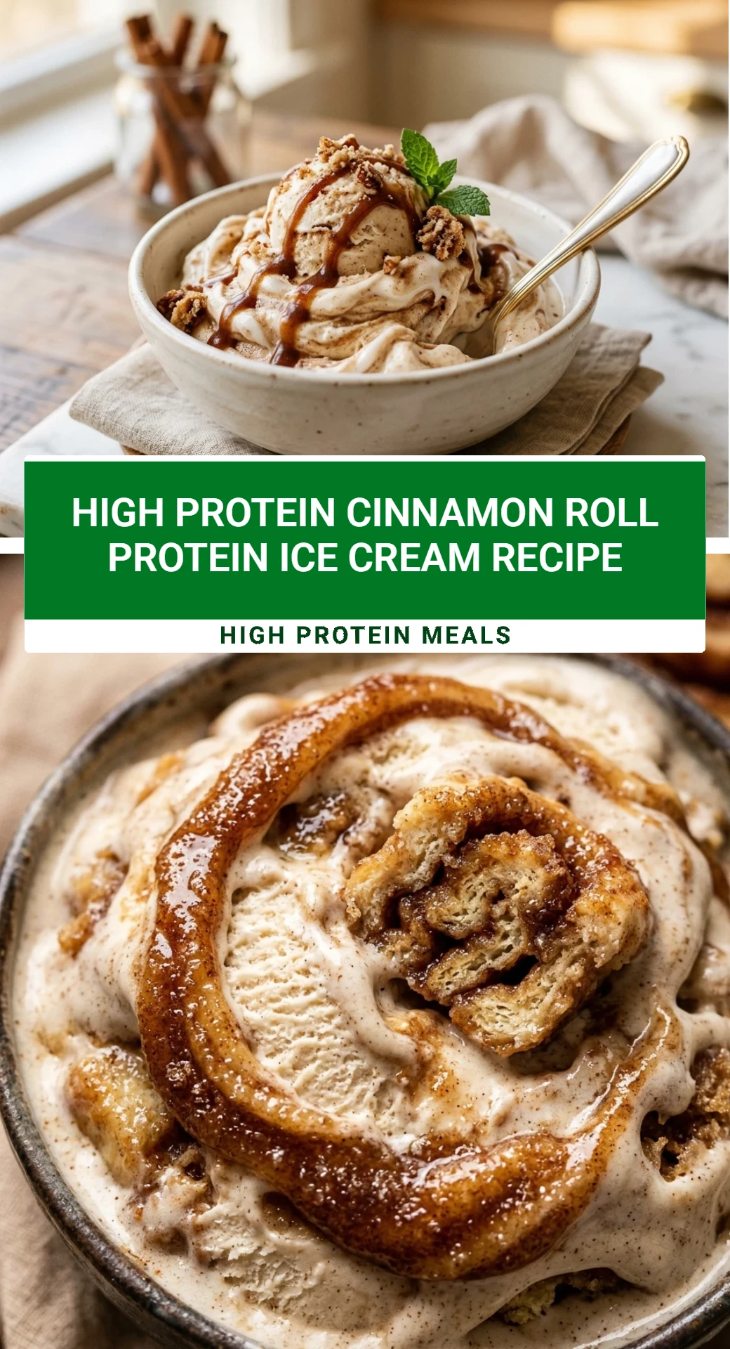 High Protein Cinnamon Roll Protein Ice Cream Recipe
