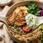 High Protein Crockpot Chicken Shawarma Bowls