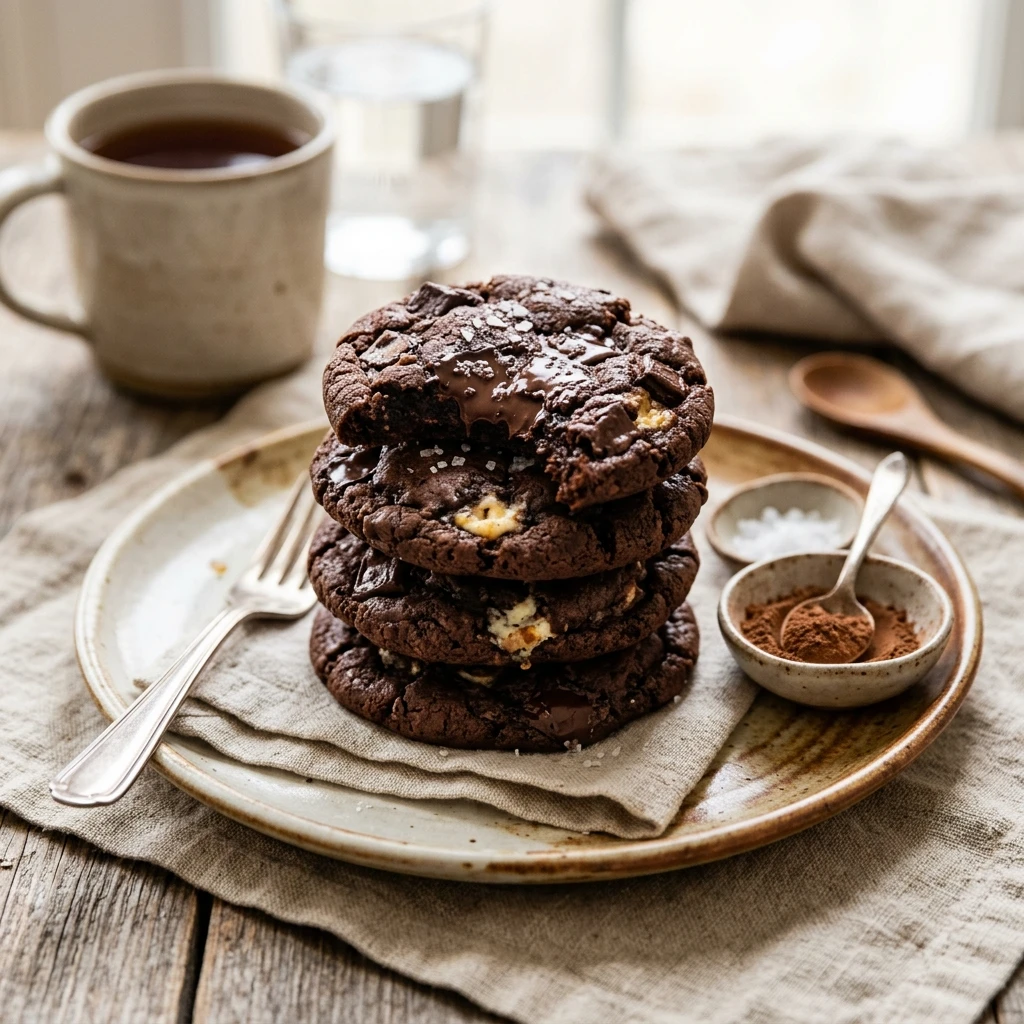 High Protein Double Chocolate Cottage Cheese Cookies