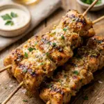 High Protein Garlic Parmesan Chicken Skewers