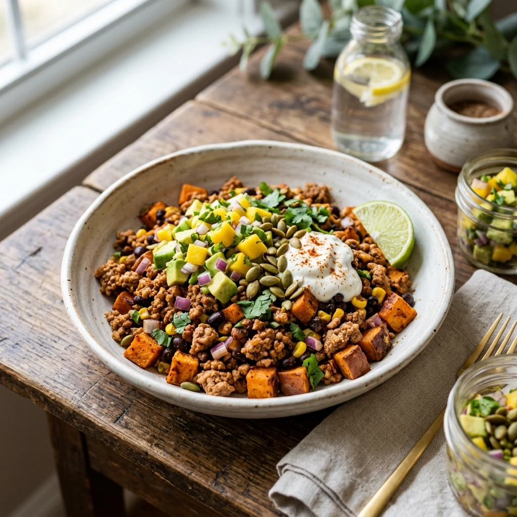 High Protein Ground Turkey And Sweet Potato Prep