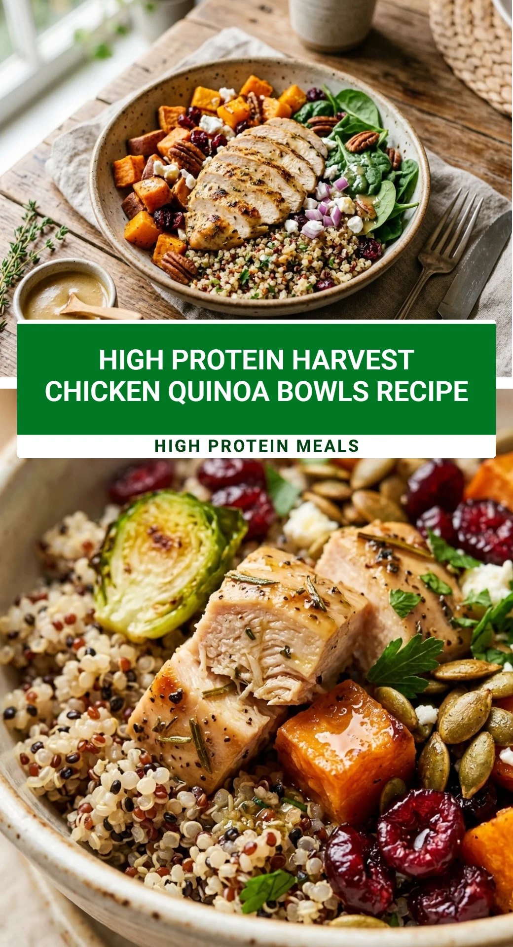 High Protein Harvest Chicken Quinoa Bowls Recipe