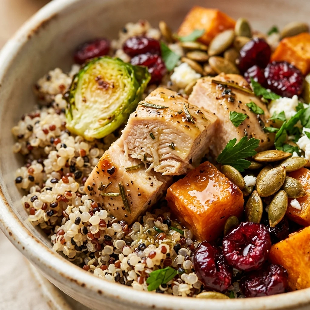 High Protein Harvest Chicken Quinoa Bowls Recipe