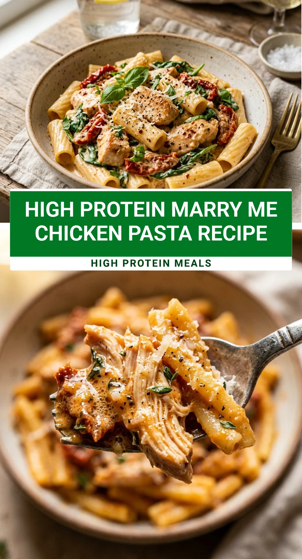 High Protein Marry Me Chicken Pasta Recipe