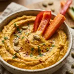 High Protein Pumpkin Hummus With Veggies Recipe