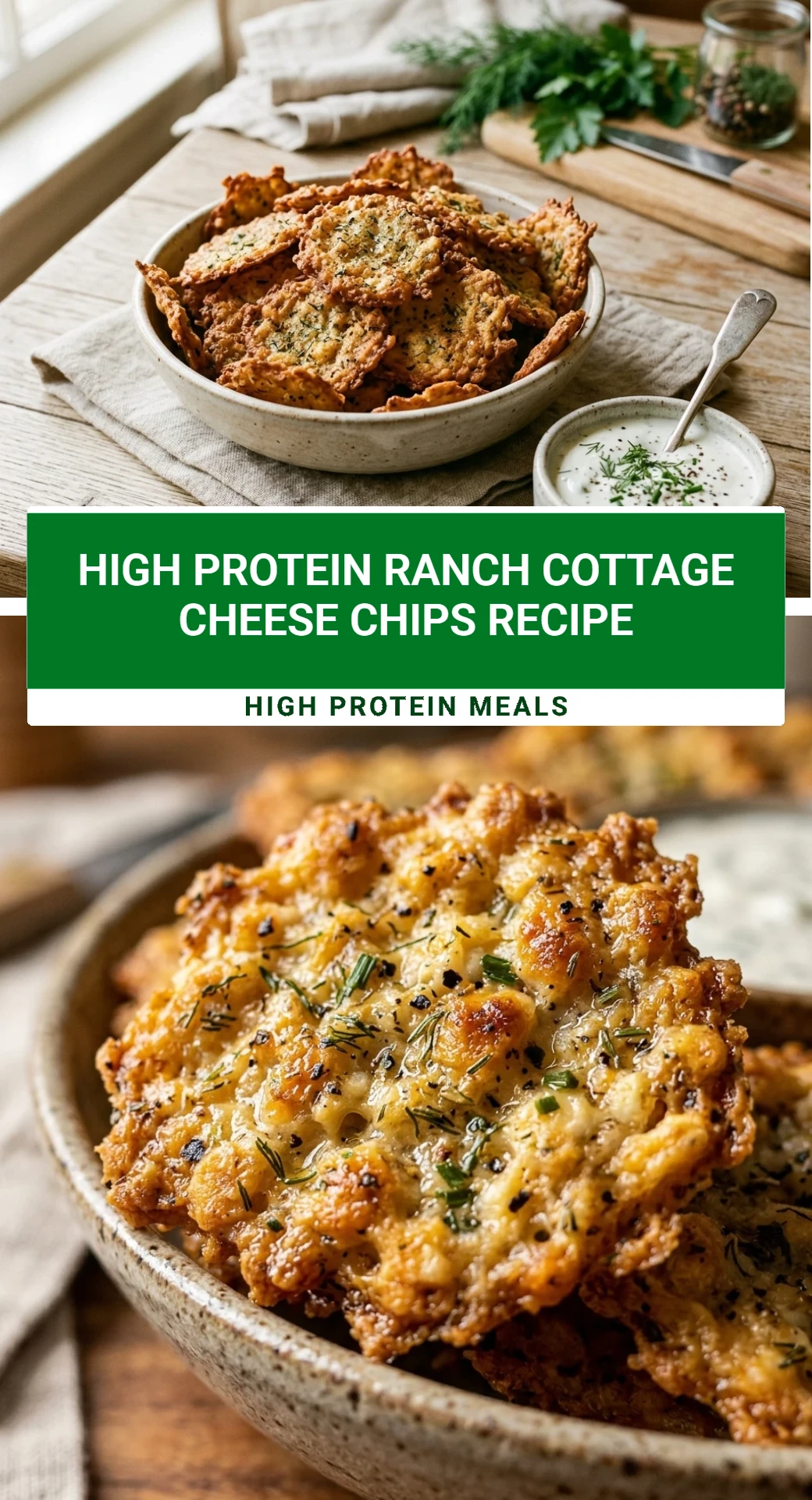 High Protein Ranch Cottage Cheese Chips Recipe