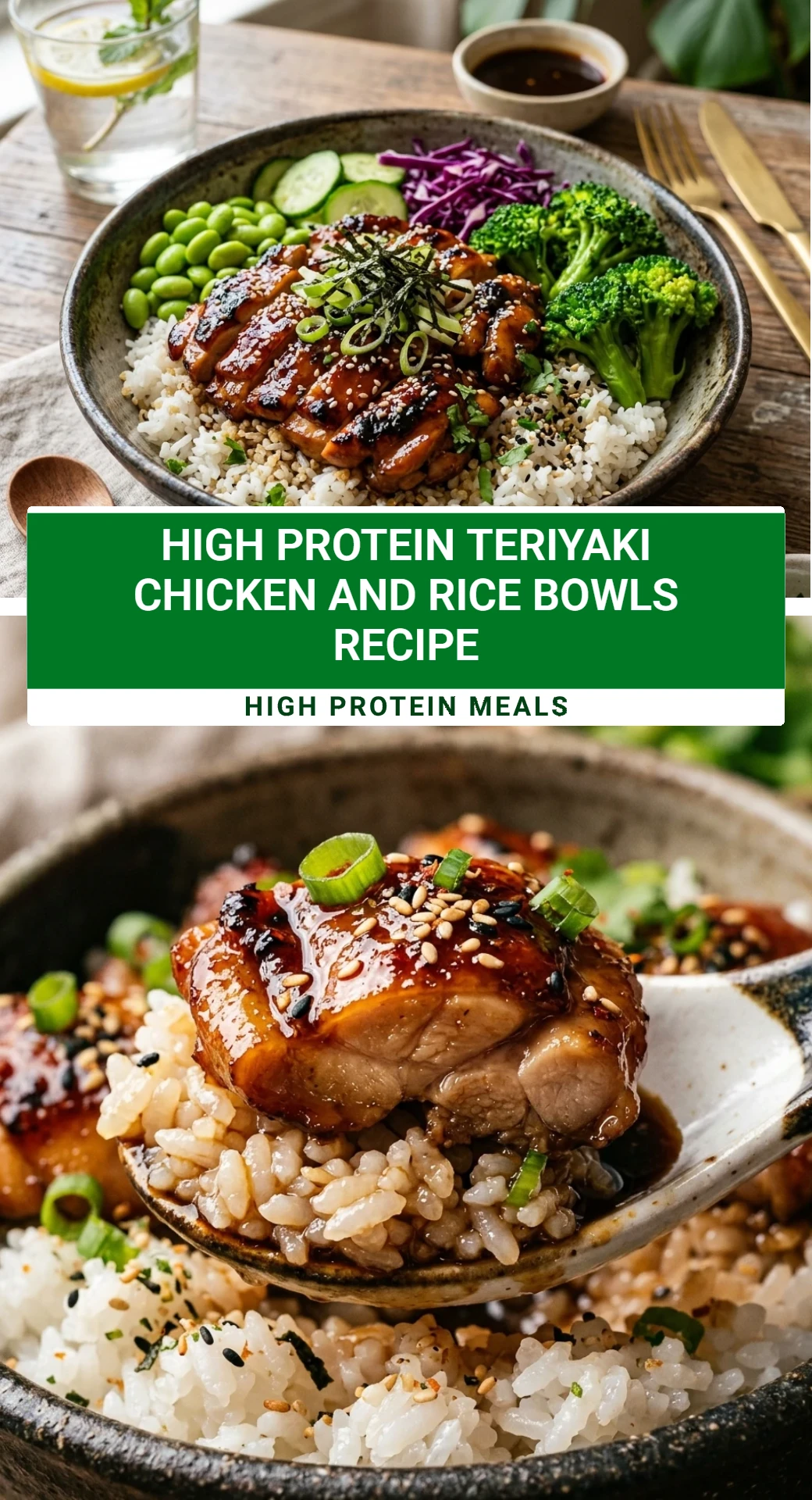 High Protein Teriyaki Chicken And Rice Bowls Recipe