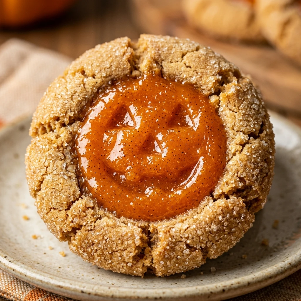 Jack O Lantern Thumbprint Cookies Recipe