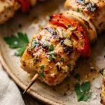 Lemon Garlic Butter Chicken Skewers Recipe