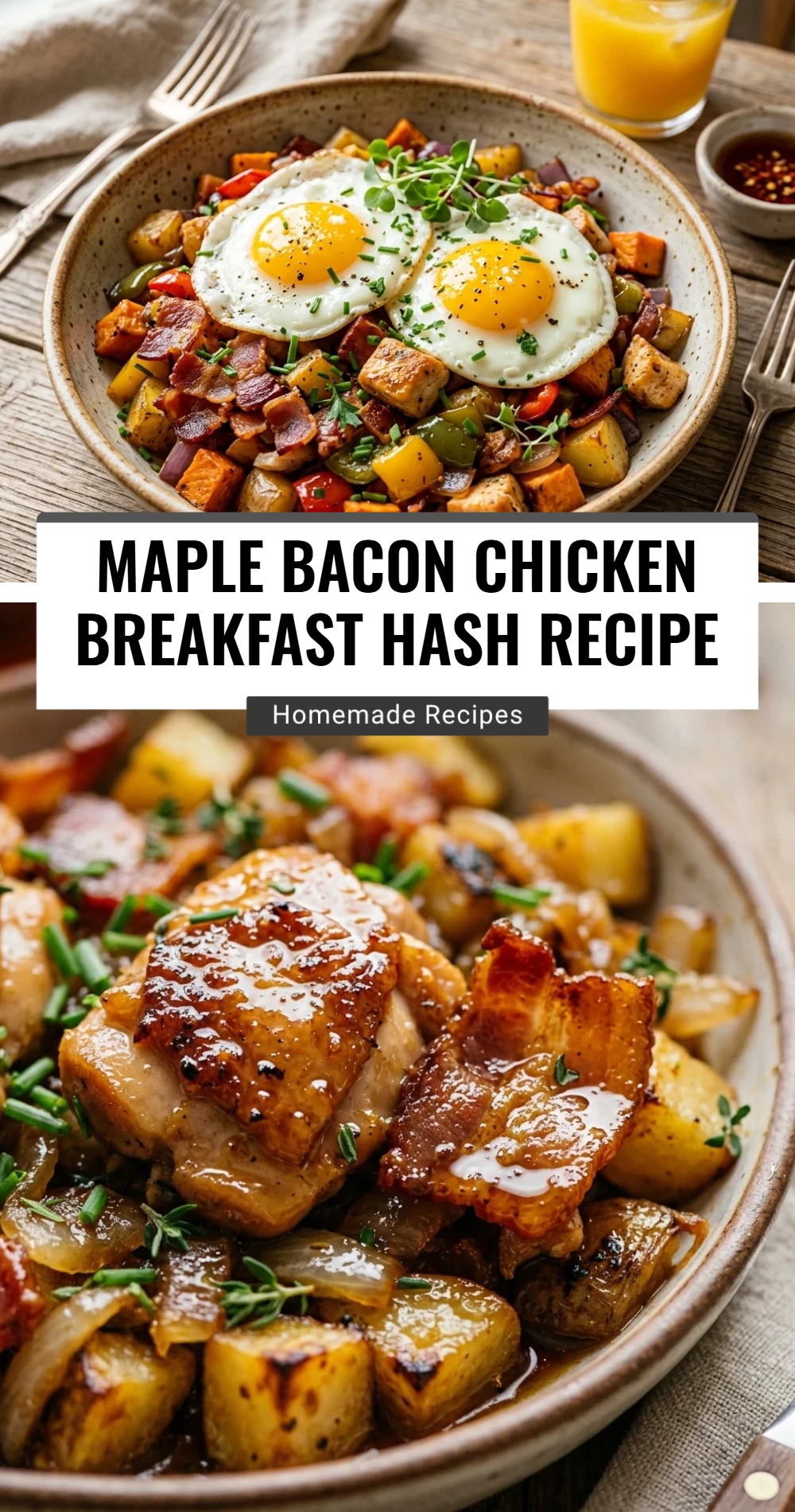 Maple Bacon Chicken Breakfast Hash Recipe