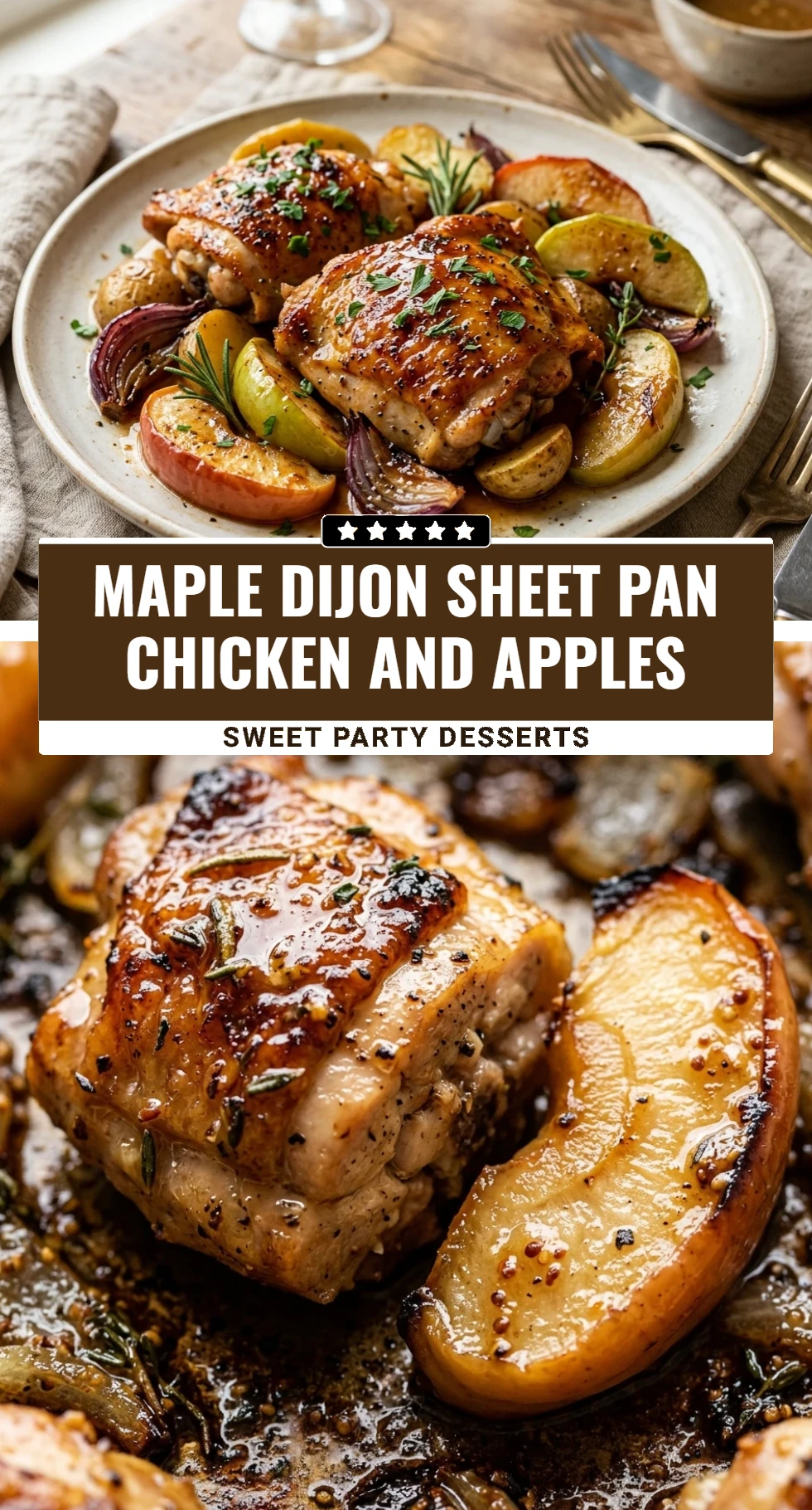Maple Dijon Sheet Pan Chicken And Apples