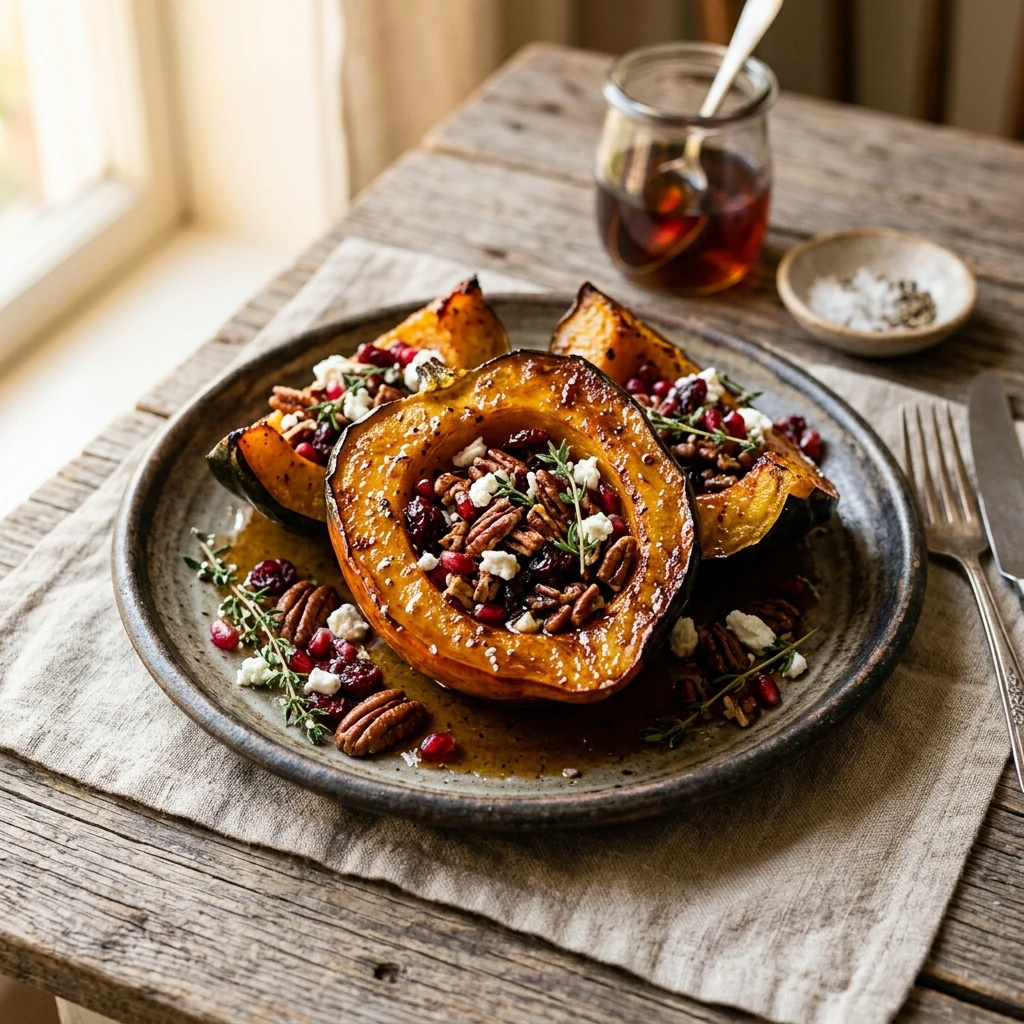 Maple Glazed Acorn Squash Recipe