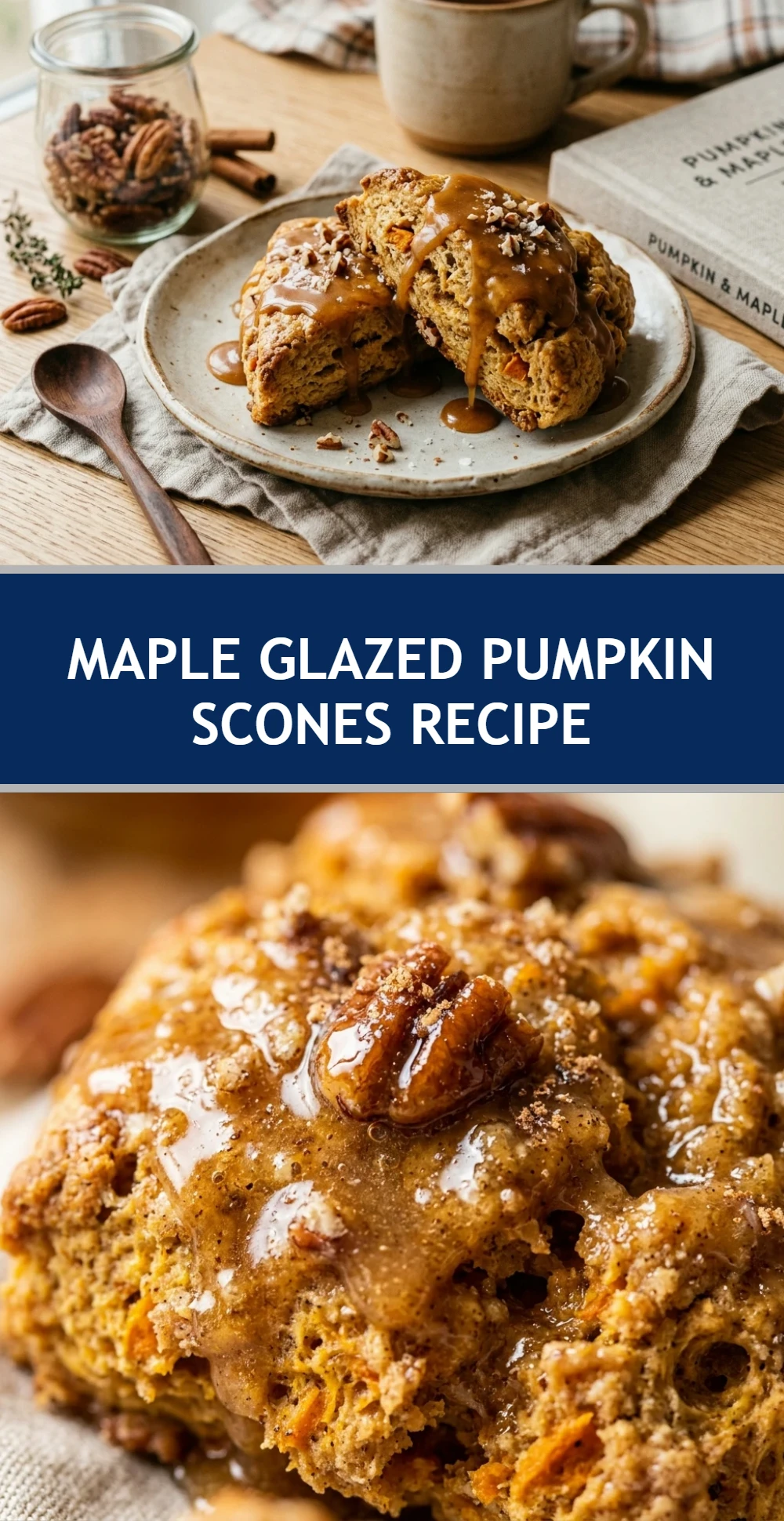 Maple Glazed Pumpkin Scones Recipe