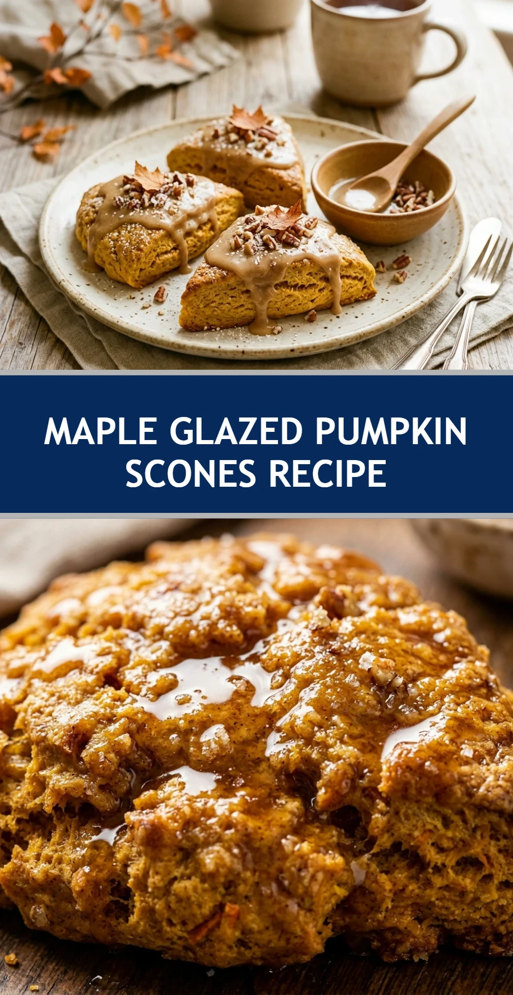 Maple Glazed Pumpkin Scones Recipe