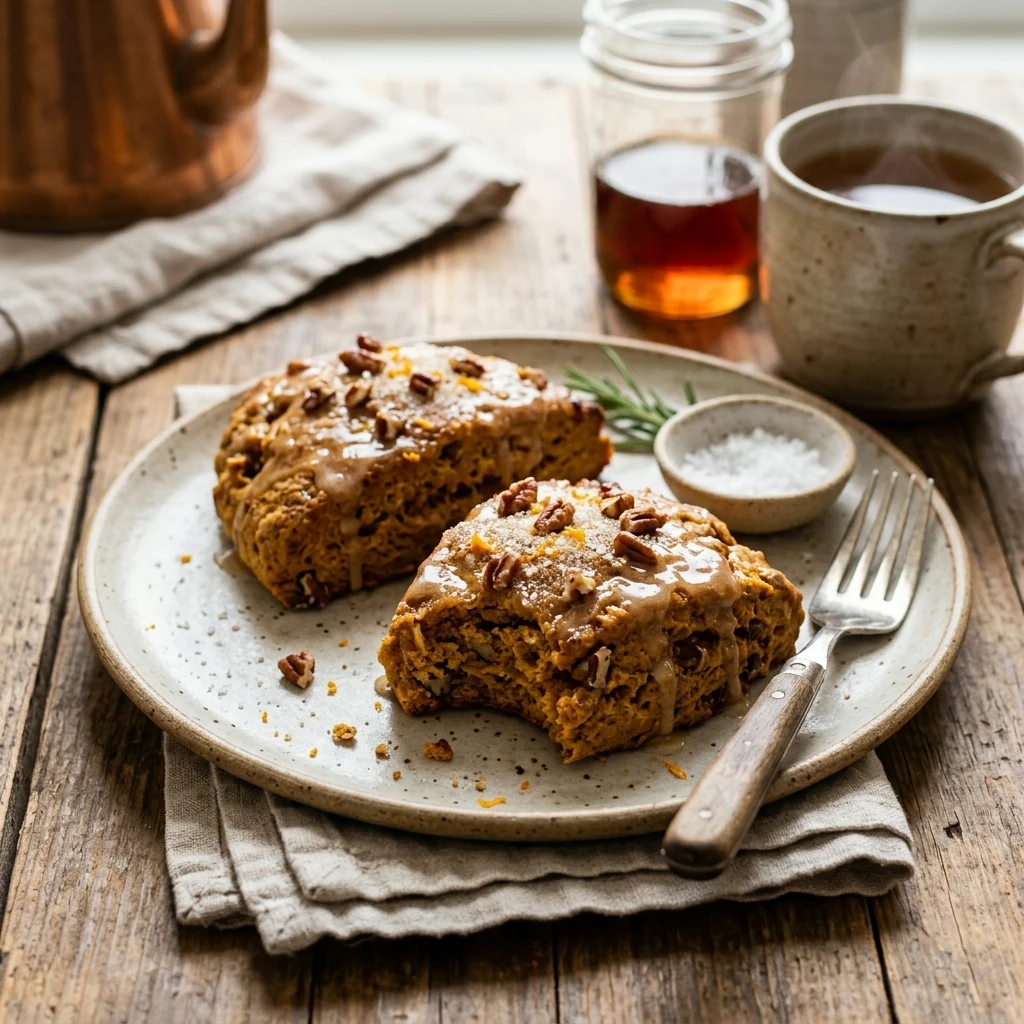 Maple Glazed Pumpkin Scones Recipe