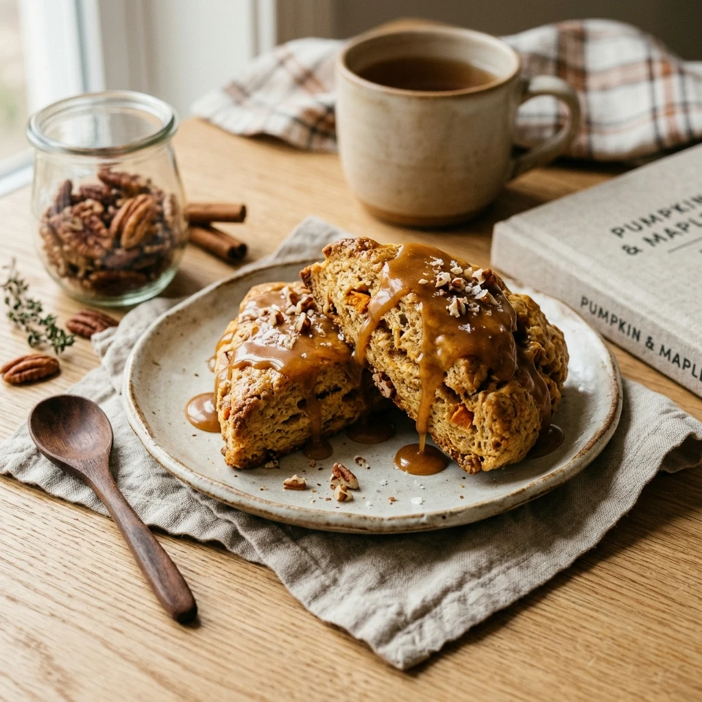 Maple Glazed Pumpkin Scones Recipe