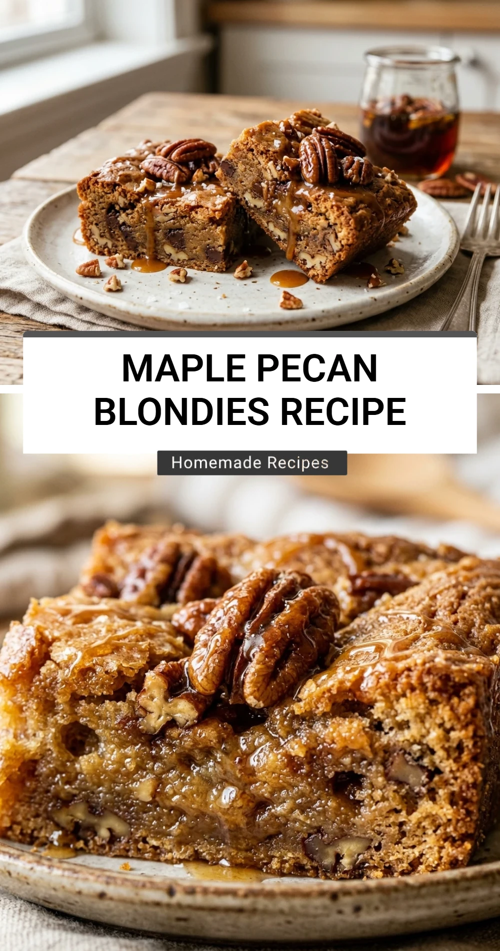 Maple Pecan Blondies Recipe