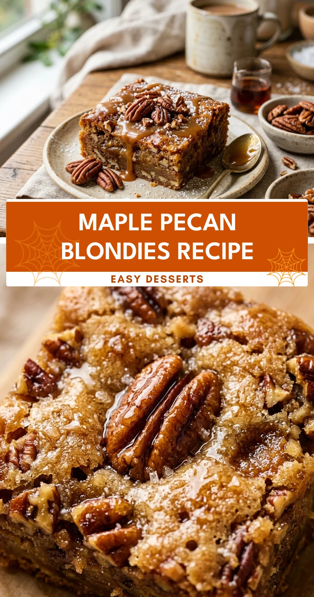 Maple Pecan Blondies Recipe
