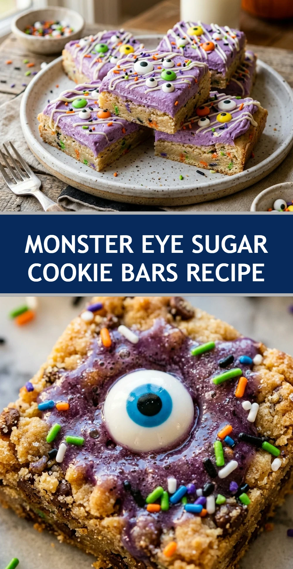 Monster Eye Sugar Cookie Bars Recipe