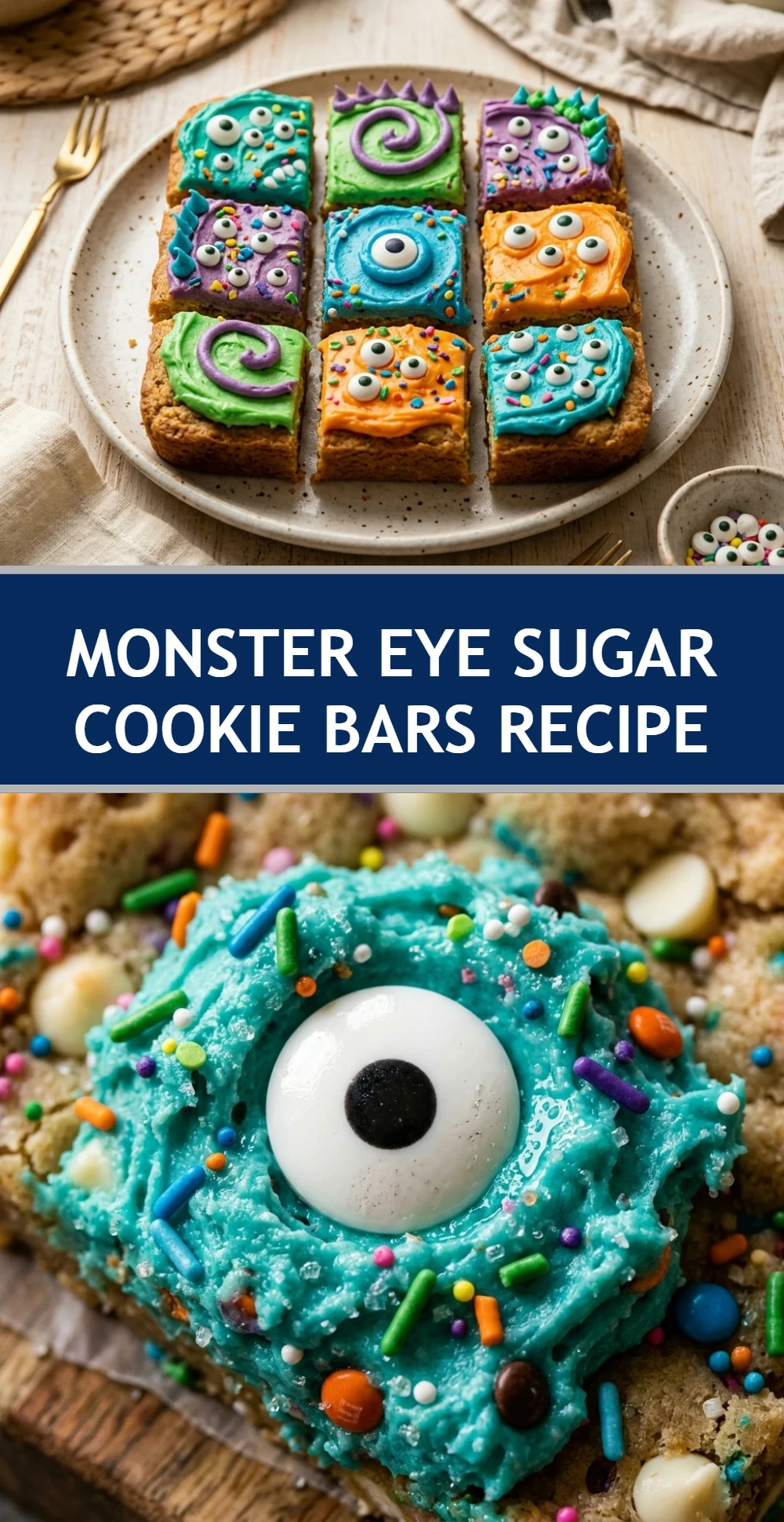 Monster Eye Sugar Cookie Bars Recipe