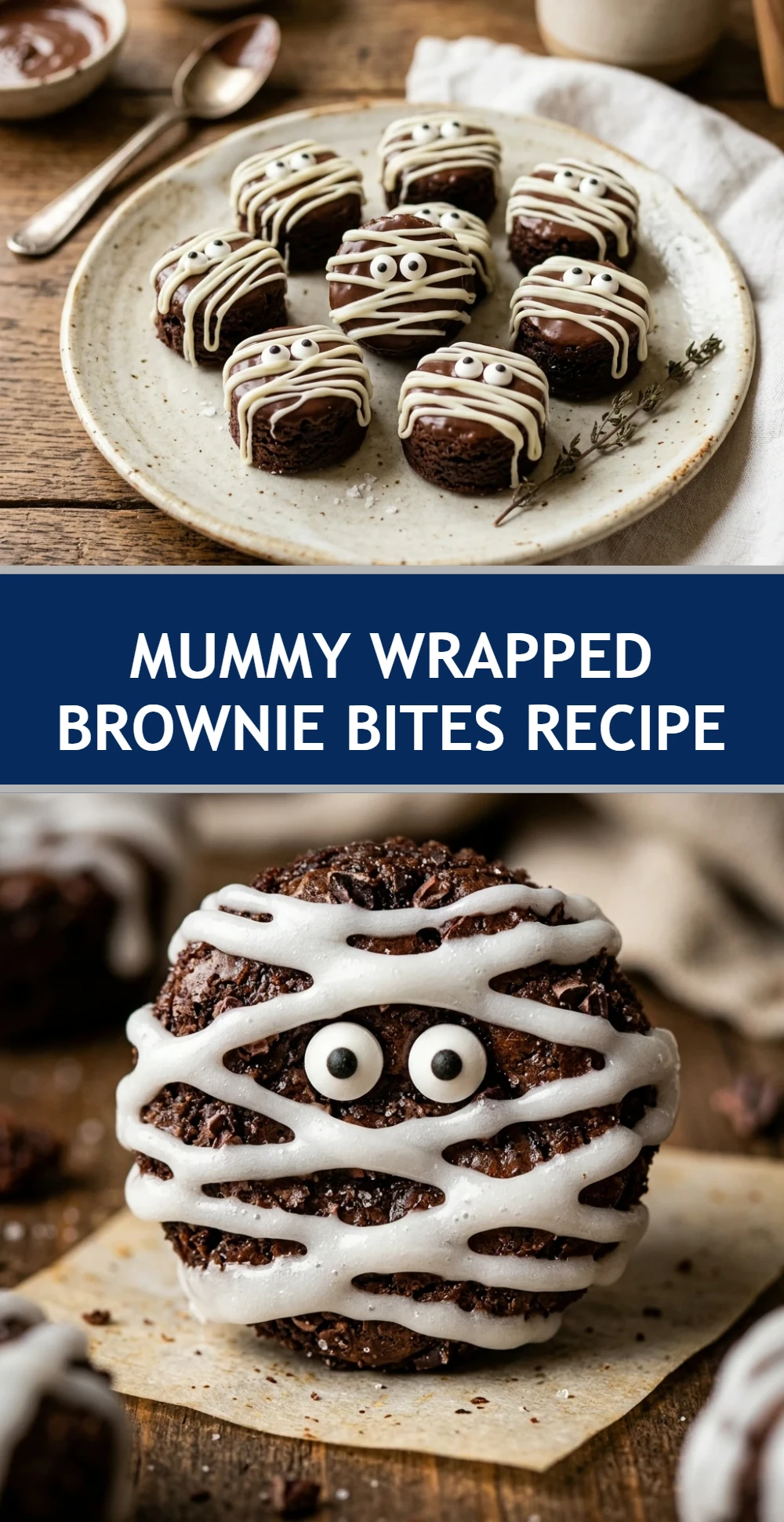 Mummy Wrapped Brownie Bites Recipe