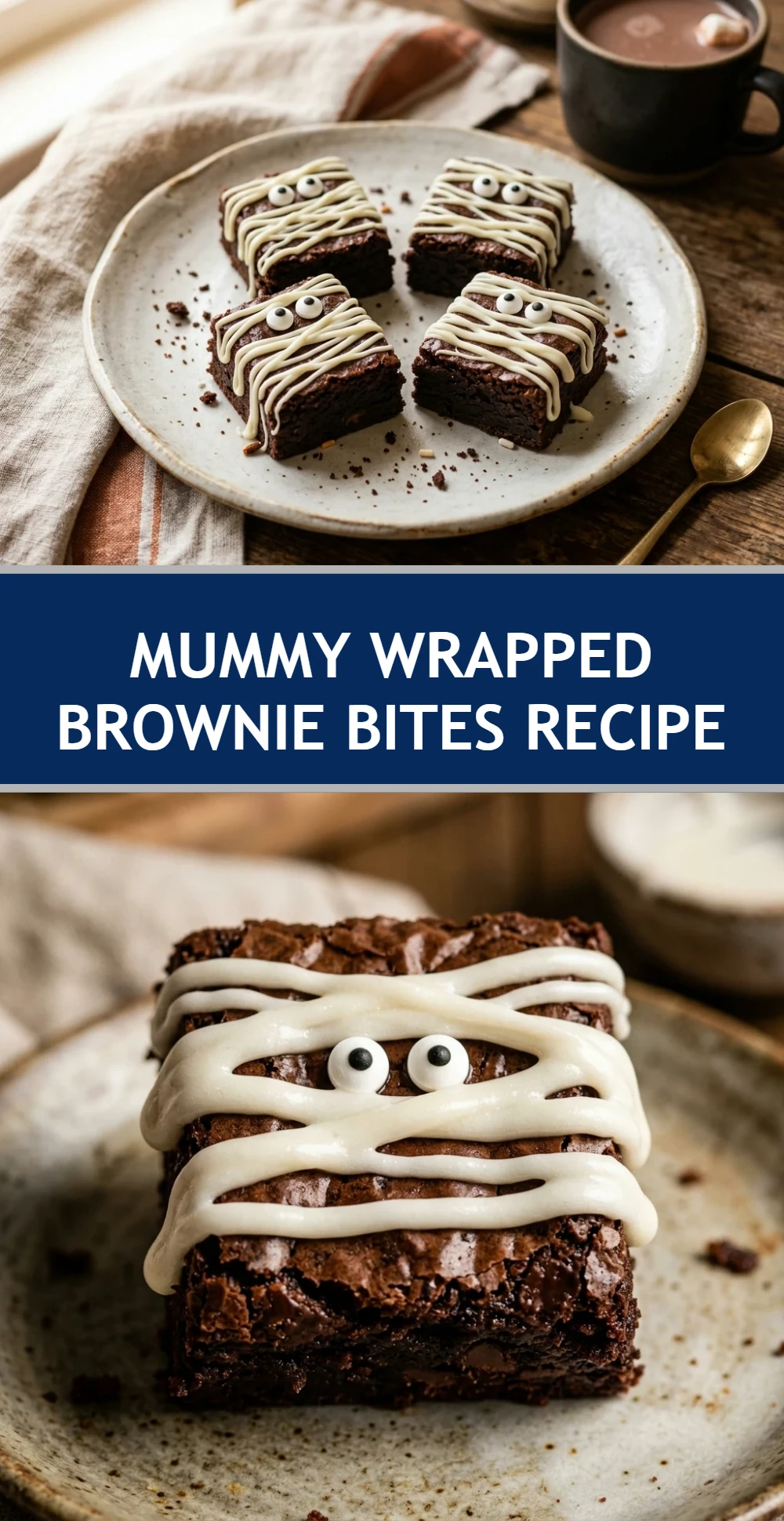 Mummy Wrapped Brownie Bites Recipe